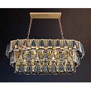 Đèn thả pha lê dài 80cm hình oval TPL-6839/800-REC L800xW330xH330