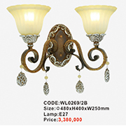 Đèn Tường Trang Trí AU2 WL0269/2B Ø480xH400xW250