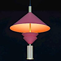 Đèn Thả chụp nón màu cam sắt THD62