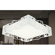 Đèn áp trần LED vuông có hoa văn trắng 1105L 560x560xH150
