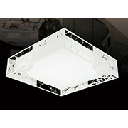 Đèn áp trần LED vuông có hoa văn cổ điển 1104L 560x560xH160