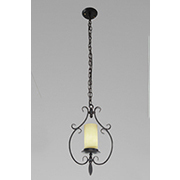 Đèn Thả thép uốn nghệ thuật hình trái tim phong cách indochine  15-D6024-1 Ø250xH1500