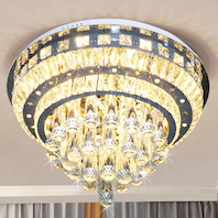 Đèn Mâm Pha Lê K9 cao câp led 3 màu đường kính 60cm OTPL41 W600