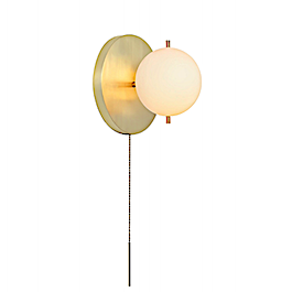 Đèn gắn tường quả cầu thủy tinh tròn có công tắc giật VK134