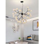 Đèn Chùm thân đen 36 quả cầu thuỷ tinh trong đường kính 70cm ĐT-B36/BK W700xH650