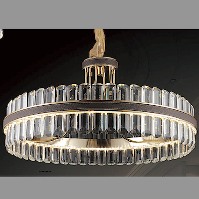 Đèn thả pha lê tròn đường kính 80cm, led 3 màu 8075/800 Ø800xH380