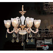 Đèn Chùm Pha Lê Nến KP6 9801/6 Ø680x620