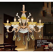 Đèn Chùm Pha Lê Nến KP6 9909/6 Ø700x580