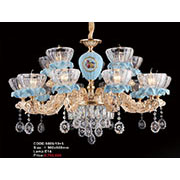 Đèn Chùm Pha Lê Nến KP6 9809/10+5 Ø960x600