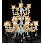 Đèn Chùm Pha Lê Nến KP6 Y17/10+5+5 Ø1000xH1300