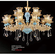 Đèn Chùm Pha Lê Nến KP6 Y17/10+5 Ø1000xH650