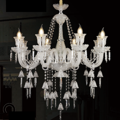 Đèn chùm pha lê 8 ngọn nến đường kính 78cm 143/8 Ø780x860