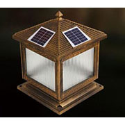 Đèn Trụ Cổng vuông năng lượng mặt trời đồng mái ngói ZX19-014/400 400x400