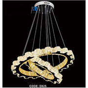 Đèn Thả pha lê 2 vòng tròn hình bánh xe răng cưa  KP7 D825 Ø610