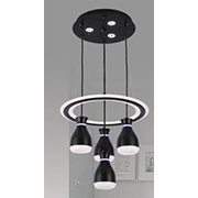 Đèn Thả Bàn Ăn 4 đèn led + 1 vòng led tròn 2028/4+1 Ø460xH1000