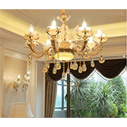 Đèn Chùm Pha Lê 8 chao thuỷ tinh CNQT-118 Ø800xC900