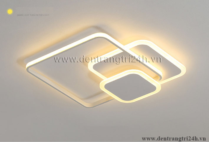 Đèn gắn trần led vuông 3 màu sáng cạnh 48cm MO-940-21