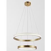 Đèn Thả 2 vòng tròn led 3 màu thân vàng DY3088 Ø600