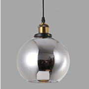 Đèn thả cầu thuỷ tinh hở tráng bạc AU1 DY3122 CH/150 Ø150