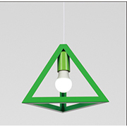 Đèn Thả hình khối tam giác màu xanh lá LS1002 XL Ø220x1000