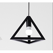 Đèn Thả sắt hình khối tam giác màu đen XL1002 D Ø220x1000