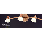 Đèn rọi gương, tranh dài 47cm 3 bóng led x5W 3 màu SG-2203/3 L470xW160xH100