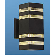 Đèn led gắn tường, hàng rào, trụ, cột ngoài trời 10W AK-6056 Ø90xW150xH235