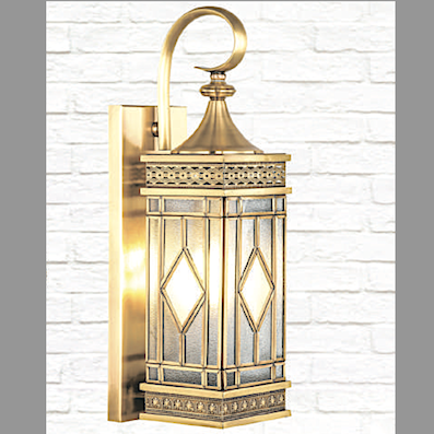Đèn gắn tường ngoài trời bằng đồng phong cách cổ điển VĐ 6209 L160xH460
