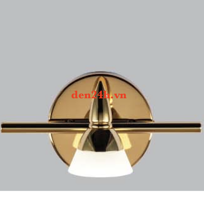 Đèn chiếu Tranh, chiếu gương thân vàng, chao thủy tinh Led 3 màu PT-1222/1 L220