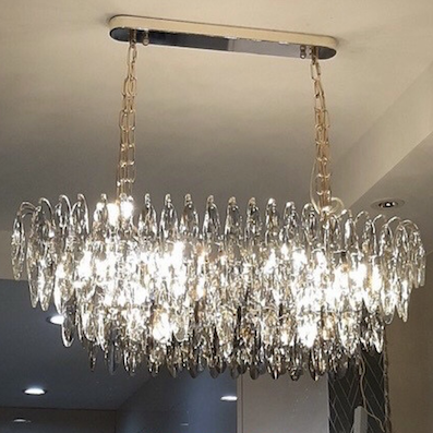 Đèn Thả Pha Lê cho bàn ăn dài, phòng dài TPL-8173C L800xH320