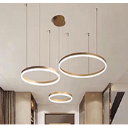 Đèn Thả Nghệ Thuật 3 vòng led màu cafe T-7550/3 CF Ø400-600-800xH1200