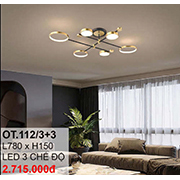 Đèn áp trần LED CTK6 OT.112/3+3 L780xH150