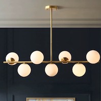 Đèn thả ngang 7 bóng thủy tinh dài 1,05 mét TTK85N7 L1050