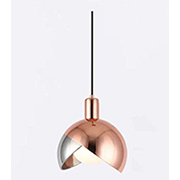 Đèn Thả thuỷ tinh màu đồng TT27 Ø200