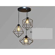 Đèn Thả Bàn Ăn 3 lồng sắt TCF35T3