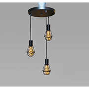 Đèn Thả Bàn Ăn 3 lồng sắt TCF71T3