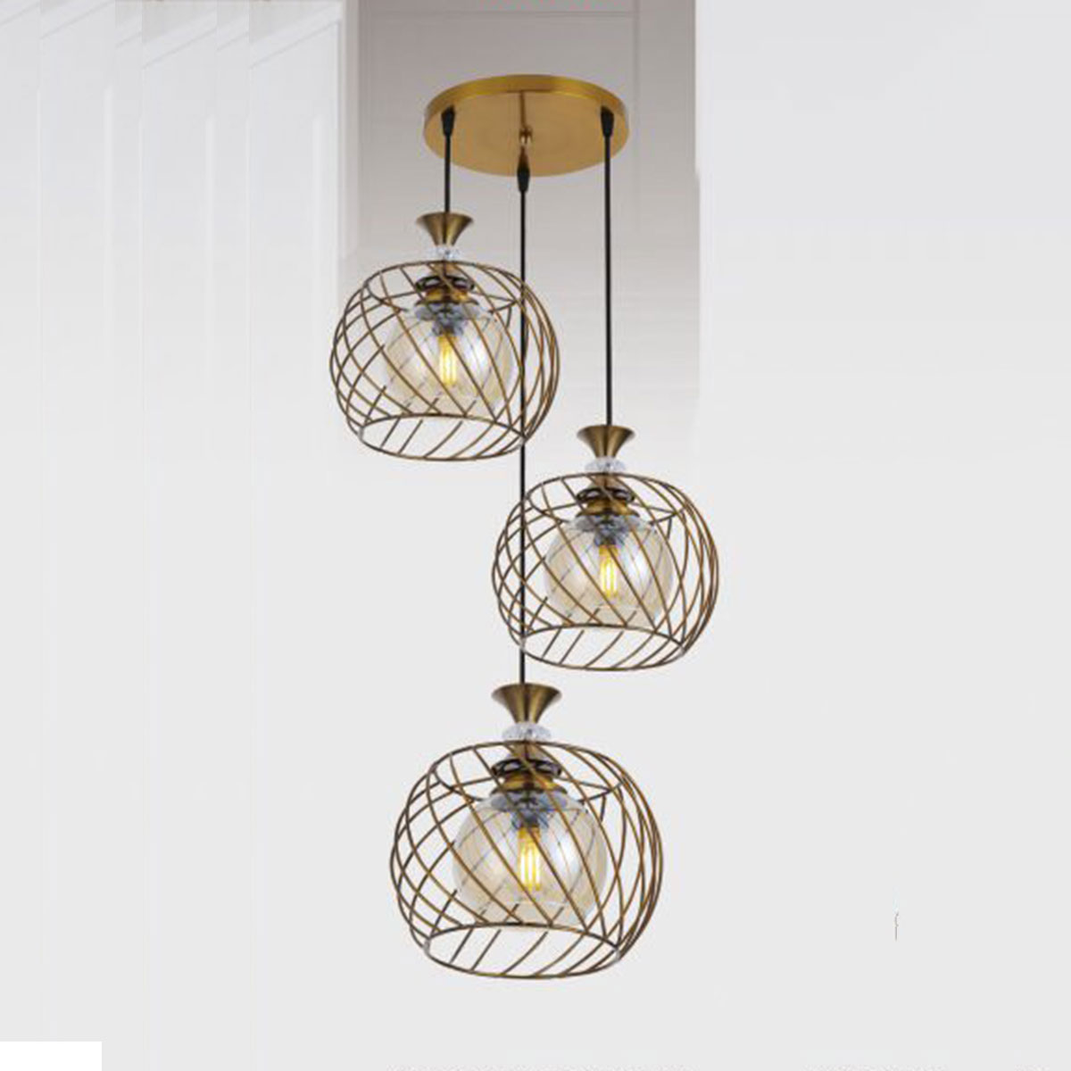 Đèn Thả Bàn Ăn KP9 DY4020/3 GAB Ø400xH1000