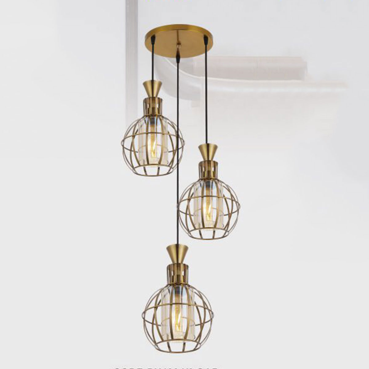 Đèn Thả Bàn Ăn KP9 DY4004/3 GAB Ø400xH1000