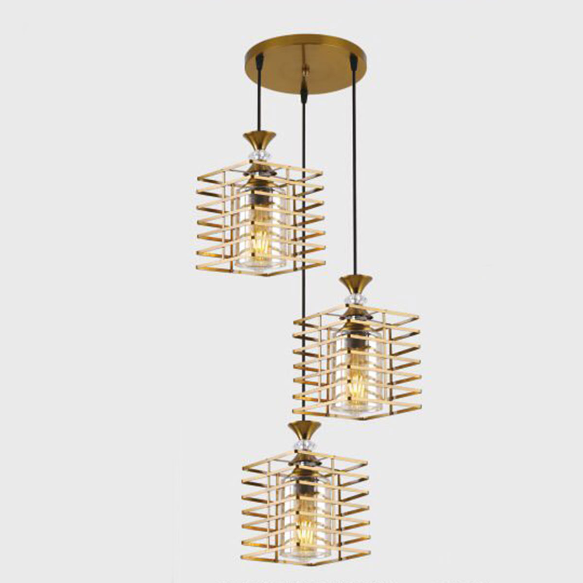 Đèn Thả Bàn Ăn KP9 DY4060/3 GAB Ø350xH1000