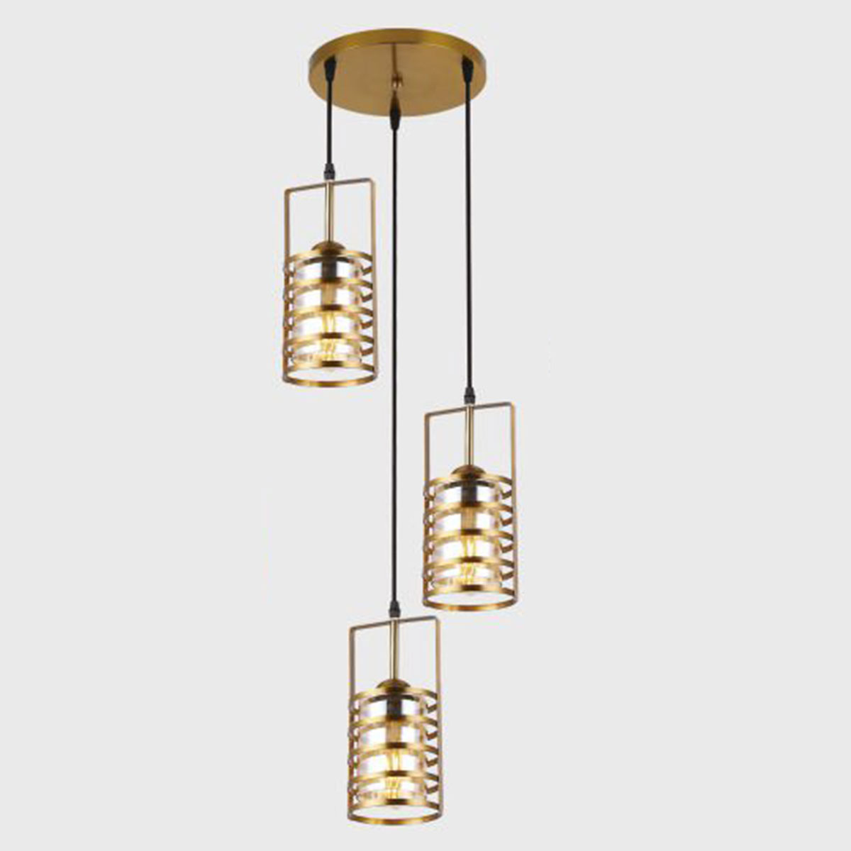 Đèn Thả Bàn Ăn KP9 DY4023/3 GAB Ø320xH1000