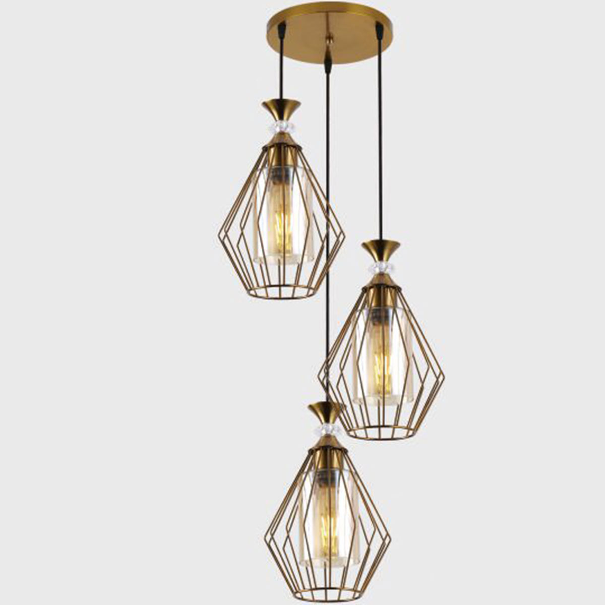 Đèn Thả Bàn Ăn KP9 DY4056/3 GAB Ø320xH1000