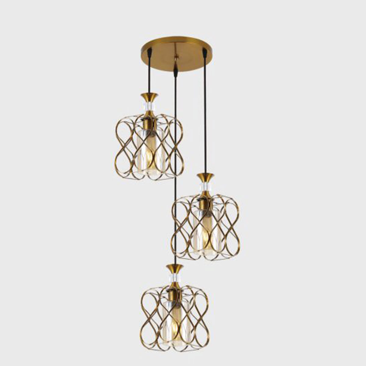 Đèn Thả Bàn Ăn KP9 DY4001/3 GAB Ø400xH1000