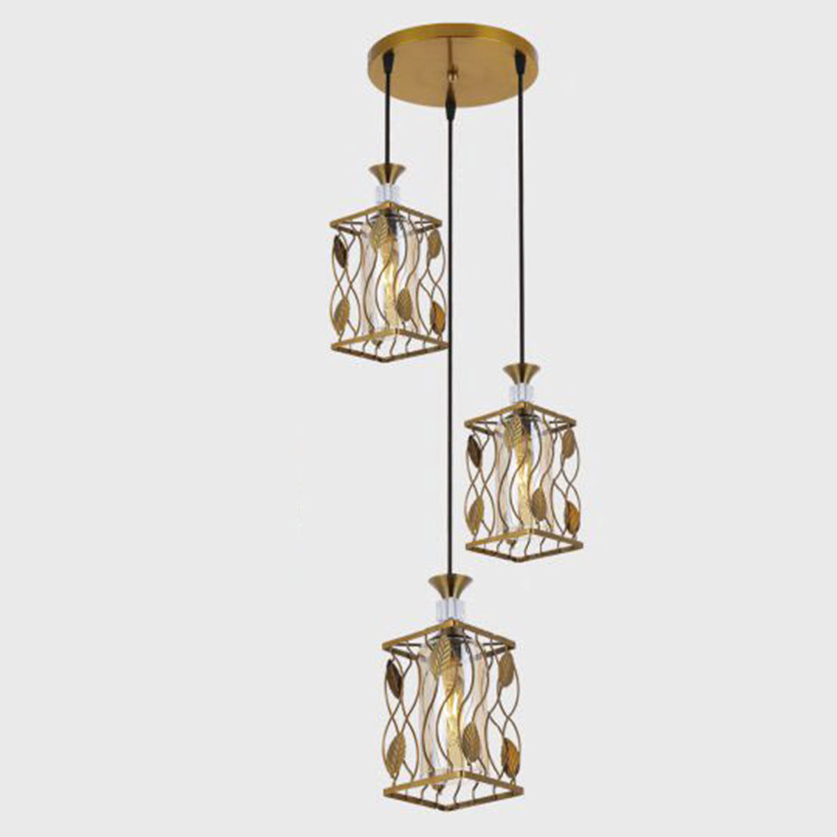 Đèn Thả Bàn Ăn KP9 DY4025/3 GAB Ø320xH1000