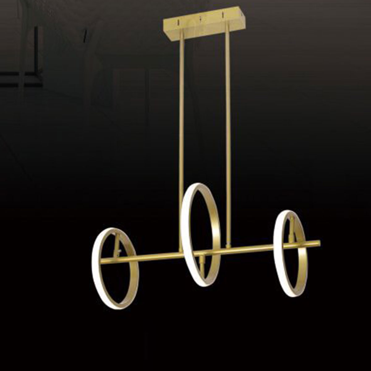 Đèn Thả Bàn Ăn 3 vòng tròn nhỏ KP9 K901-3 L565xH730