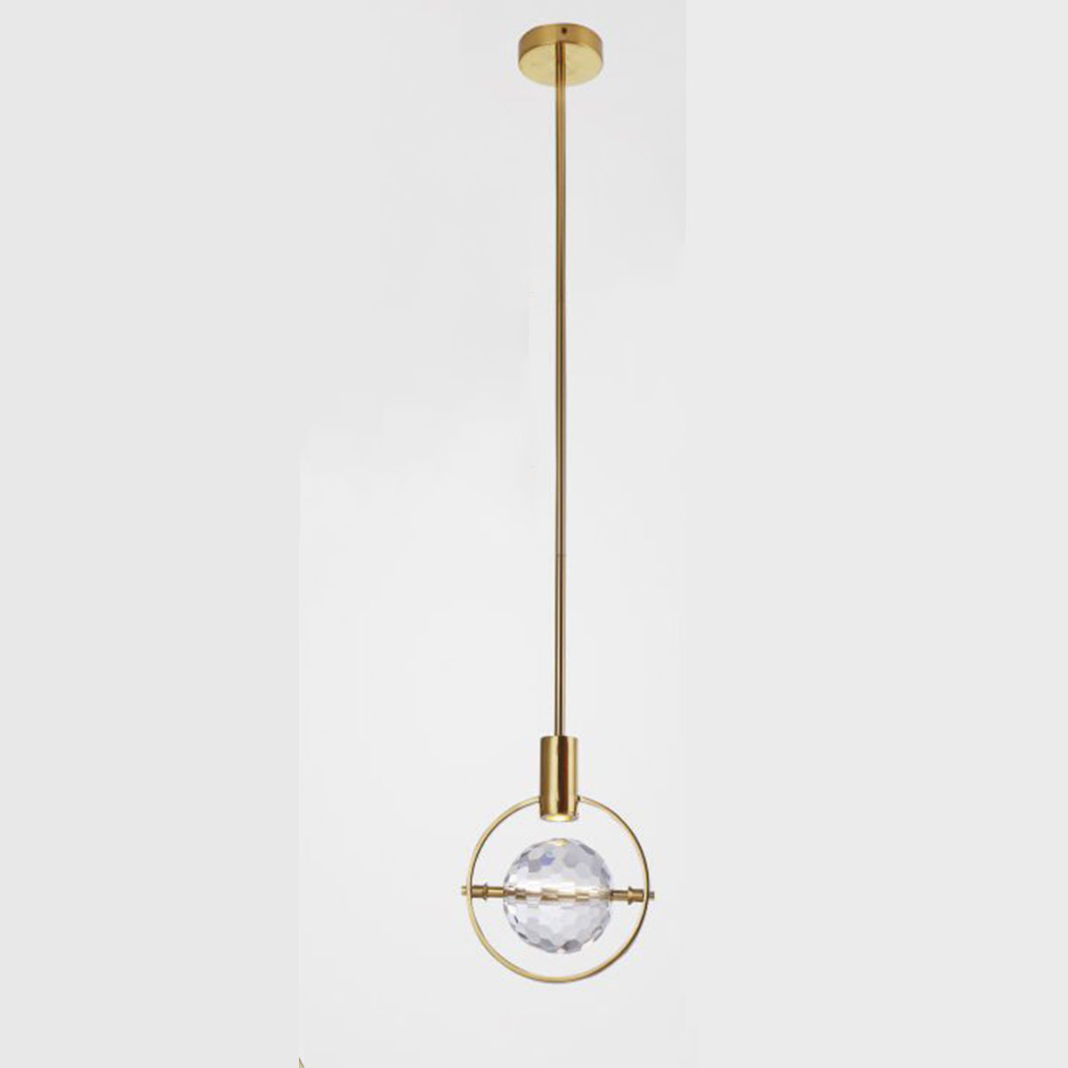 Đèn thả đơn viên kim cương tròn DY4072 Ø200xH1000