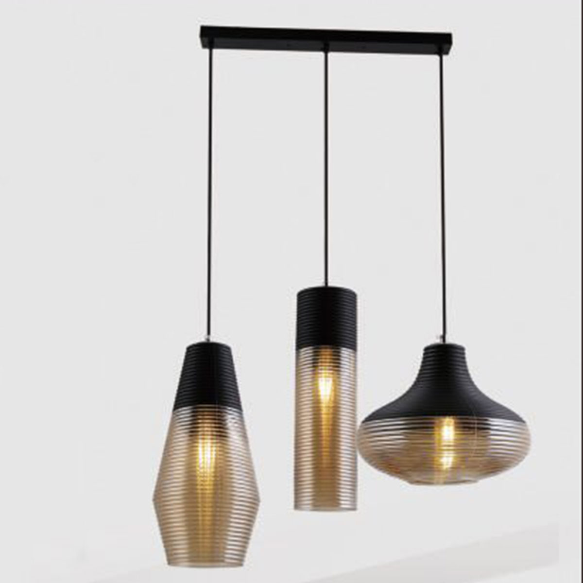 Đèn Thả 3 chao thuỷ tinh KP9 DY4122 Ø600xH1000