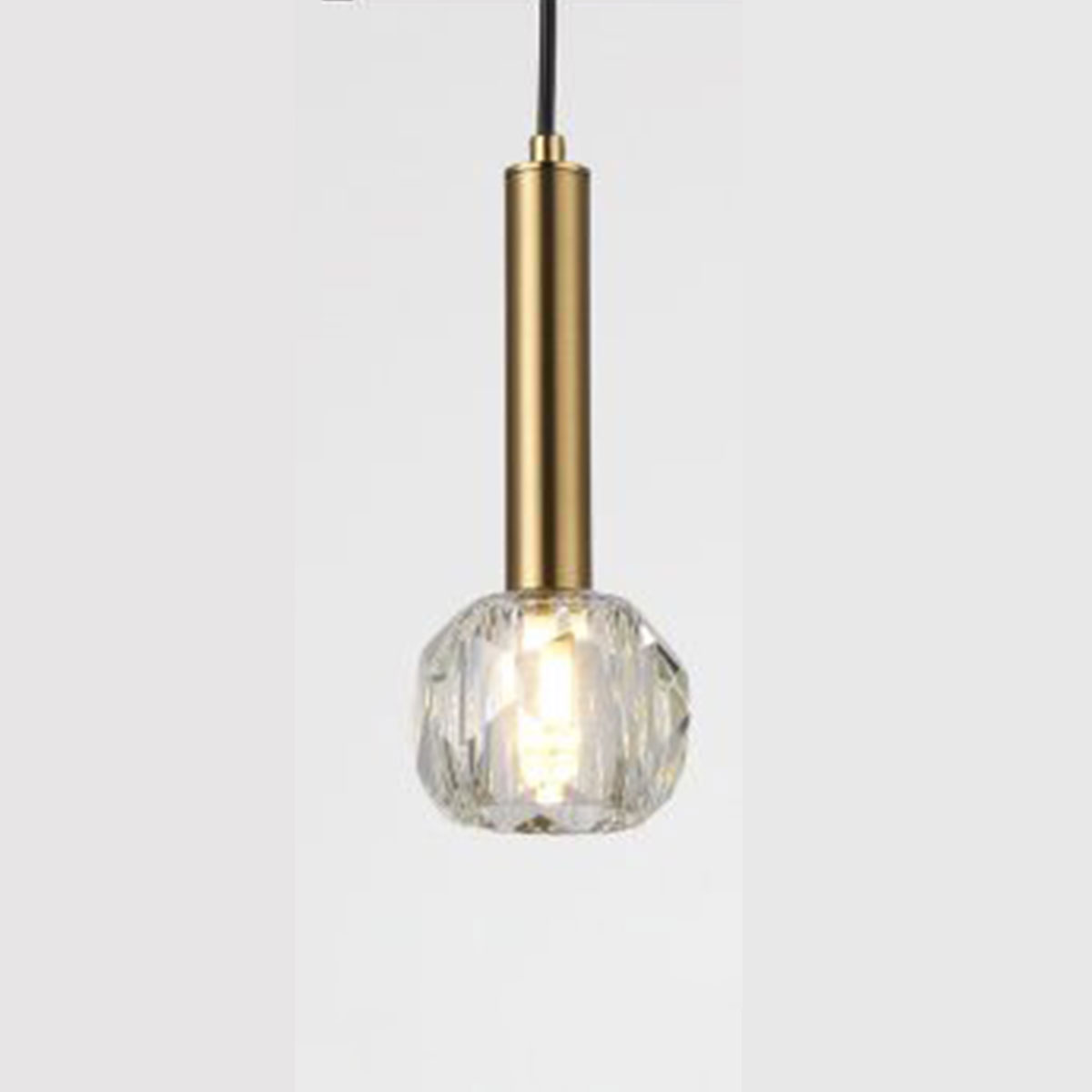 Đèn Thả đơn viên pha lê kim cương DY4087 Ø95xH1000