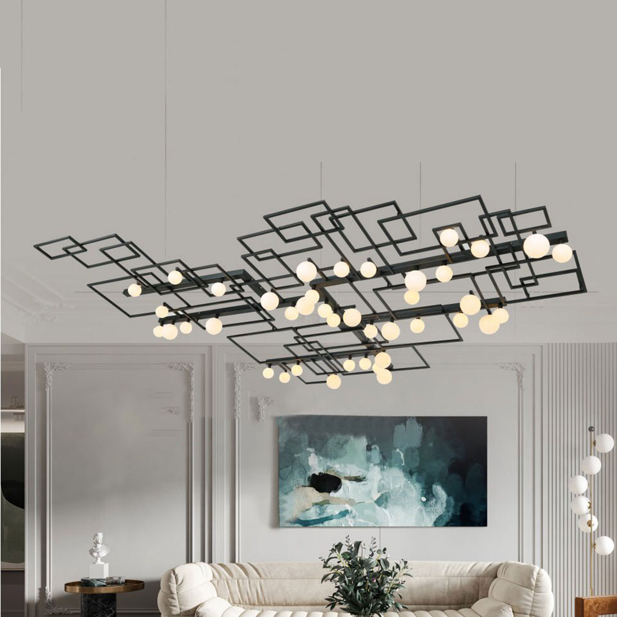 Đèn Thả Nghệ Thuật KP9 JYB2009AX Ø2017xH1500