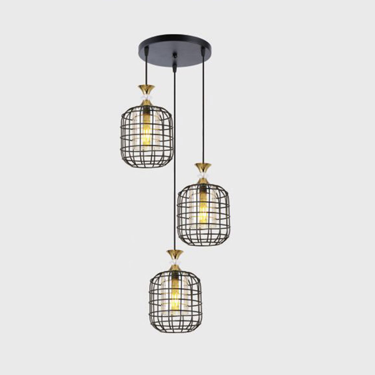 Đèn Thả Bàn Ăn KP9 DY4016/3 BK Ø400xH1000