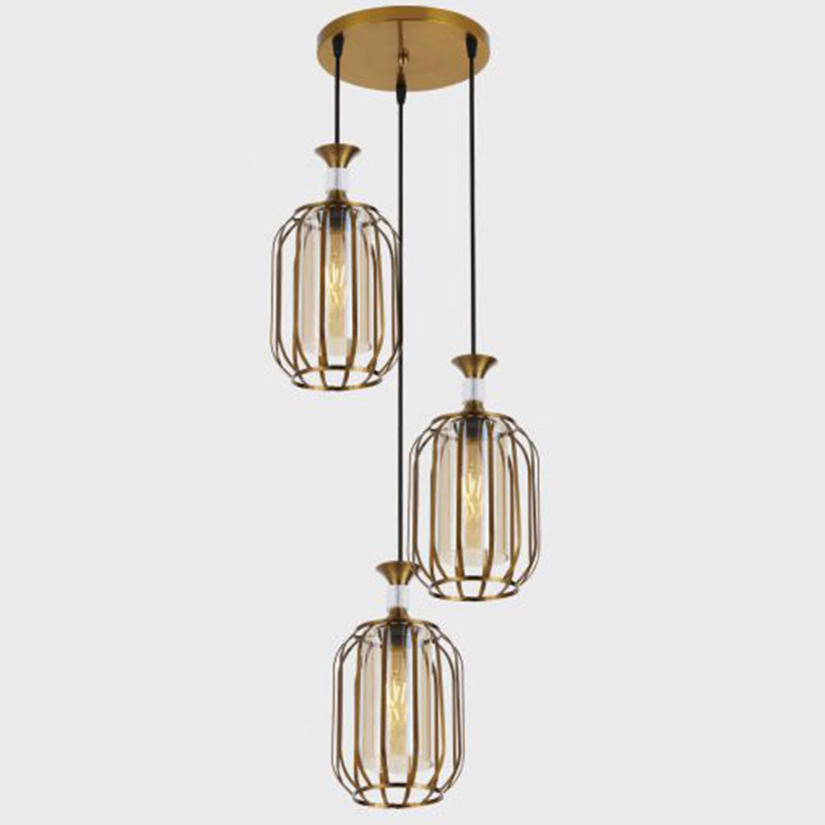 Đèn Thả Bàn Ăn KP9 DY4026/3 GAB Ø320xH1000